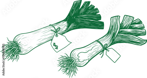  Luxurious bunch of garlic with price tag