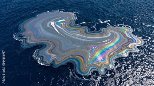 Oil Slick on Ocean Surface