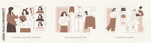 Personal stylist isolated cartoon vector illustrations se