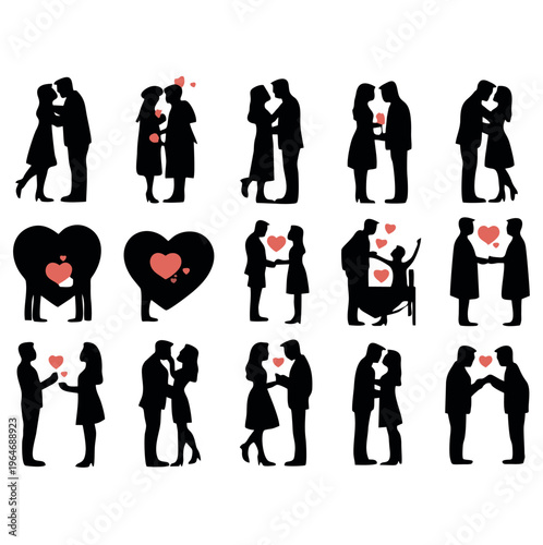 set of wedding icons