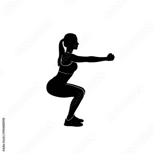 silhouette of a woman running