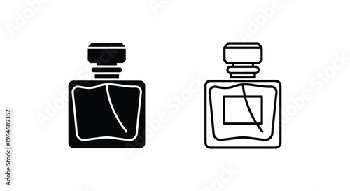 Perfume bottle icon set Vector