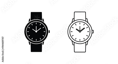 Black and white watches Vector