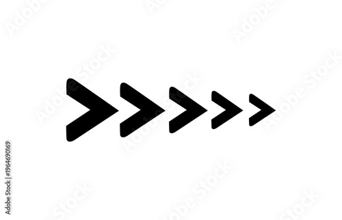Abstract Black Chevron Arrows Pointing Right