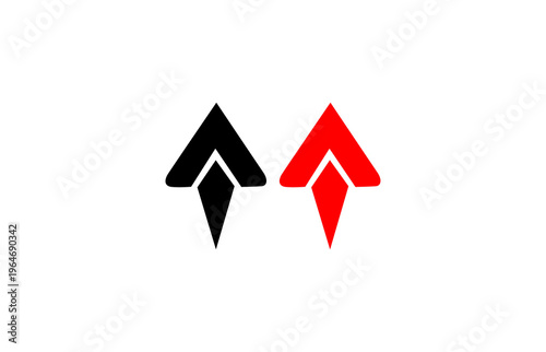 Twin Abstract Geometric Upward Arrows in Black and Red Free Download Twin Abstract Geometric Upward Arrows in Black and Red - GFXLoad