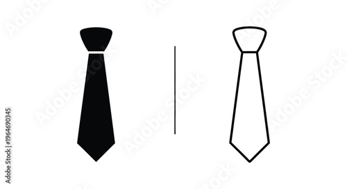 Ties for men black and white Vector