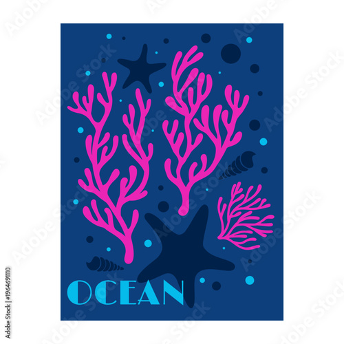 ocean life vivid poster