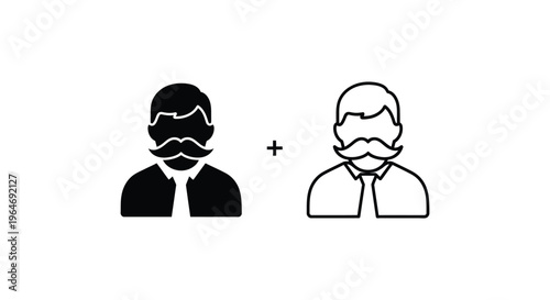 Businessmen wearing face masks combination Vector