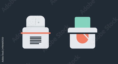 Modern Perfume Bottle and Deodorant Stick Icons