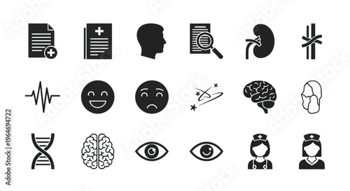 Medical Icons Set: Healthcare, Science, and Health Symbols