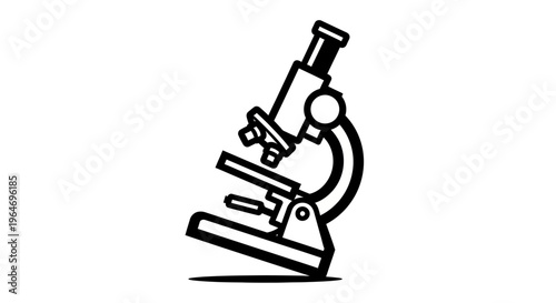microscope on blue background