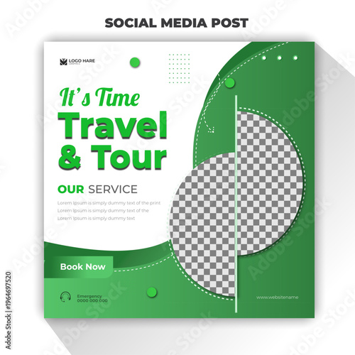 Travel & tour Social Media Post Design Template
