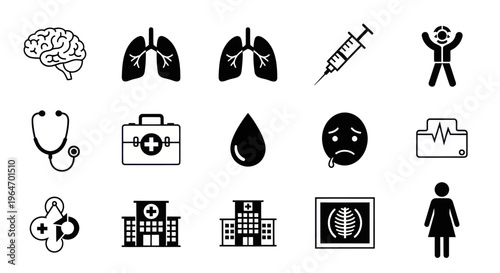 Medical Icons: Healthcare, Science, and Wellness Symbols