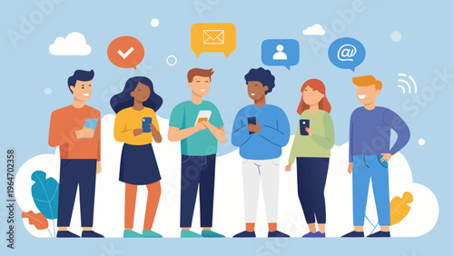 Diverse group of people collaborating and sharing ideas together outdoors Vector