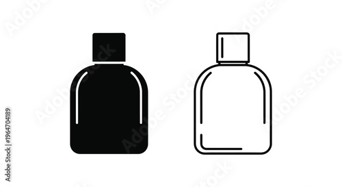 Perfume bottle icon set Vector