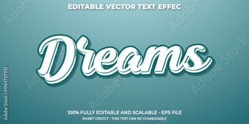 Photos Dreams Cursive Editable Text Effect