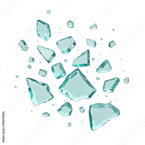 Hyper Realistic Crystal Glass Scatter Composition