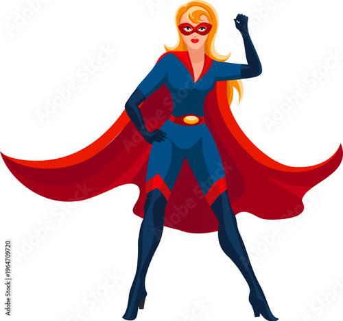 Woman superhero in decisive pose