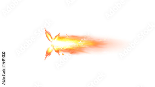Obraz na płótnie Military gun fire muzzle flash Gunshot shooting vfx on black background