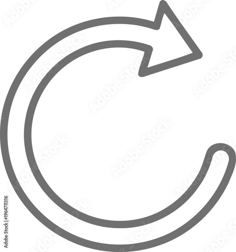 Circular arrow icon representing cycle refresh or continuous process