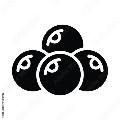 A black and white image of three billiard balls