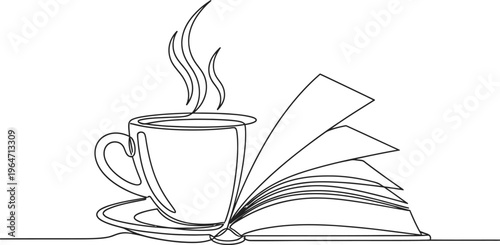 Coffee and a book a moment of relaxation and intellectual pursuit