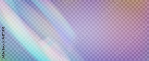 Rainbow Light Leak Prism. Iridescent Prism Background.  3d Bokeh With A Soft Aura, Refraction Glow, And Transparent Diamond. Crystal  Light Leak Effect.