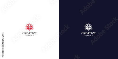 flower logo with minimalist style