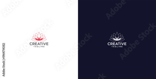 flower logo with minimalist style