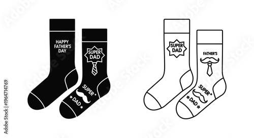 Funny socks for men and women Vector