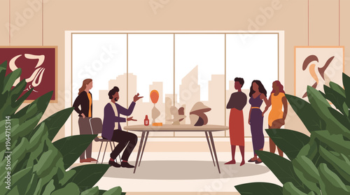 A calming green abstract background with various shades and shapes, evoking a sense of serenity and modernity.