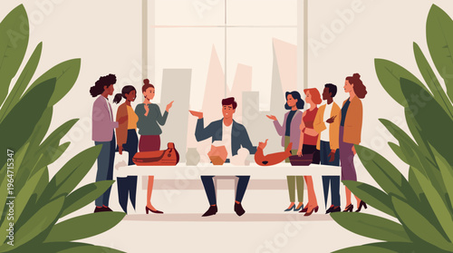 A calming green abstract background with curved shapes and lines, evoking a sense of serenity and balance.