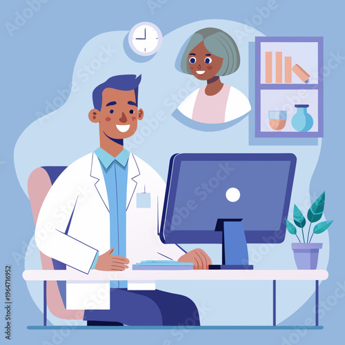 Doctor and patient virtual consultation