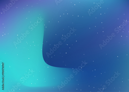 Aurora Light Gradient. Borealis Gradient Blur. Vibrant Cosmic Art With Retro Overlay Shine. Green, Blue And Purple Abstract Sky. Northern Aurora Light. Vector Illustration Of Iceland Nature.