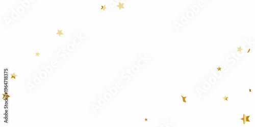 Scattered golden stars against a clean bright white background