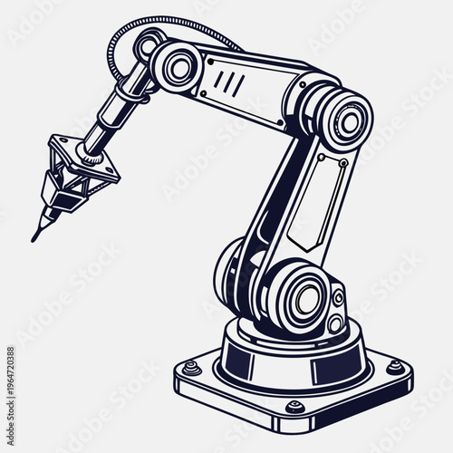 Industrial robotic arm with mechanical claw machine