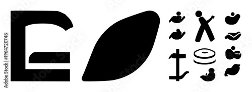 Solid black icon, white background: peer-to-peer (P2P) lending icon set with simple line art design featuring outline, illustration, graphic elements with clean design and vector art