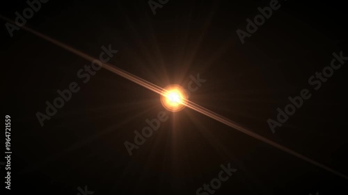 Sunlight optical lens flare video animation.