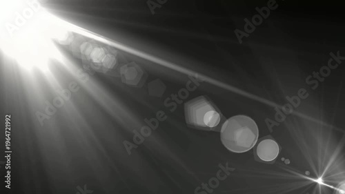 Sunlight optical lens flare video animation.