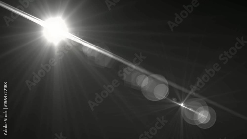 Sunlight optical lens flare video animation.