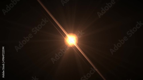 Sunlight optical lens flare video animation.