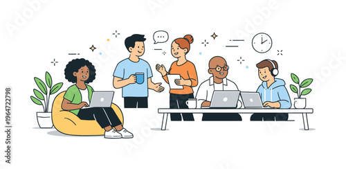 Noise sensitivity management. A person wearing soft headphones with gentle sound waves fading around, expressing calm control over noisy surroundings. Peaceful