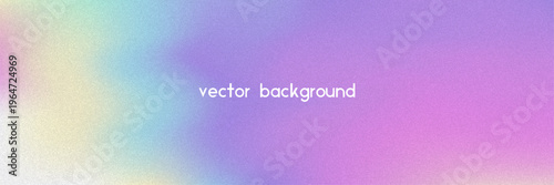Noise Gradient Background. Abstract Grainy Bg In Pink, Purple And Blue Colors. Iridescent Hologram. Pearlescent Holographic Texture With Rainbow Foil. Subtle Ink Transition And Smooth Flare