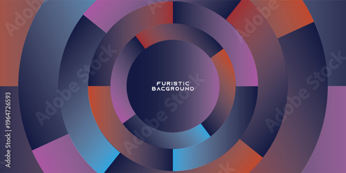 3D colorful abstract background overlap layer on dark space with circles shape effect decoration. Modern graphic design element glowing style concept for web, art, poster, card, cover, or brochure