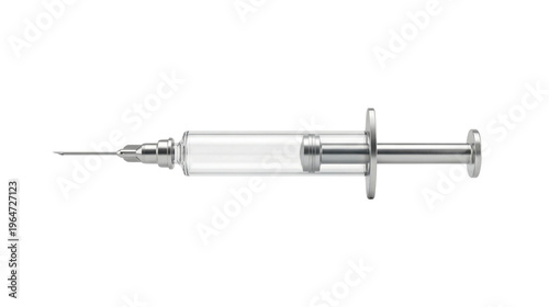 Photos Medical syringe side view isolated