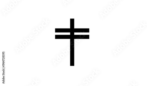 Geometric Christian Cross Vector Modern Minimal Faith Symbol Religious Logo Design