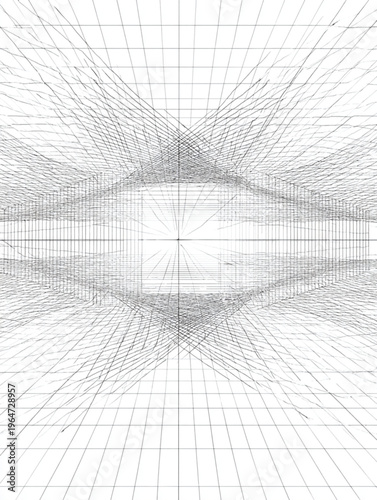 Wireframe Grid Pattern Background For Technology And Design Concepts