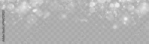 White dust sparkles form a dreamy luminous pattern. Soft bokeh enhances festive atmosphere. Perfect overlay for winter, Christmas, and holiday cards.