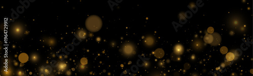 Golden dust drifts slowly in a soft glowing haze. Tiny sparkles shimmer like distant stars. The scene feels magical and serene.