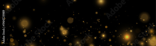 Golden bokeh lights scatter softly across the image. Gentle sparkles create depth and luminous texture. The design feels warm and luxurious.